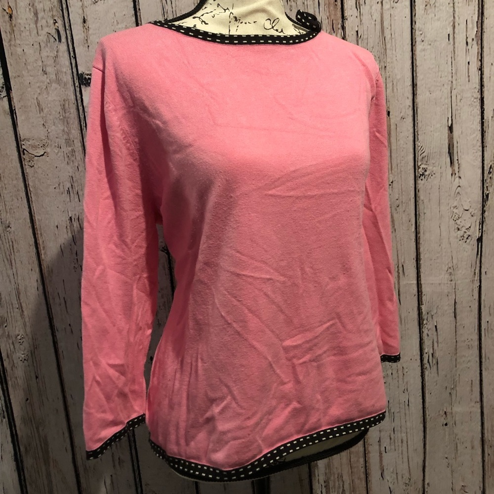 Sag Harbor chic pink sweater